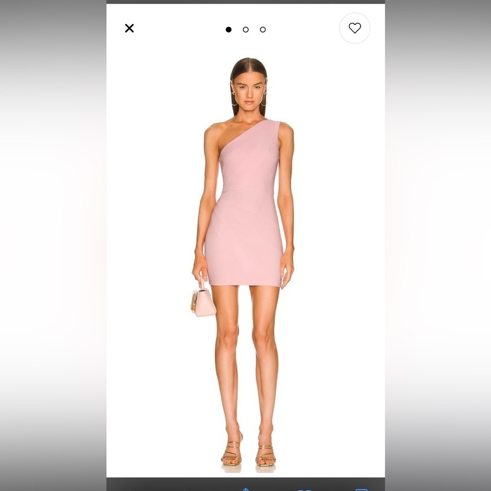 Michael Costello x REVOLVE Ava Dress in Light Pink Small One Shoulder NWT